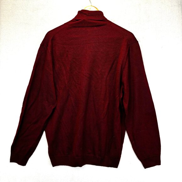 NWT Linea Uomo Wool Blend Turtleneck Sweater Mens Medium Red Skicore Minimalist - Picture 6 of 14